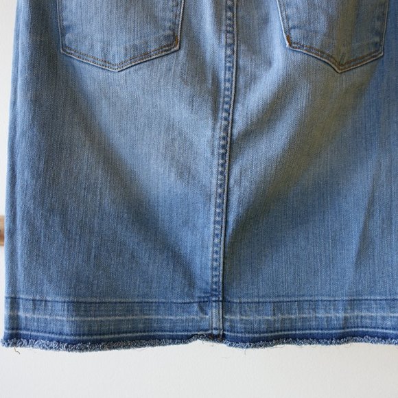 J.Crew Doran Frayed Denim Jean Pencil Skirt 27P 27 Petite #F2576 4 - Picture 13 of 16